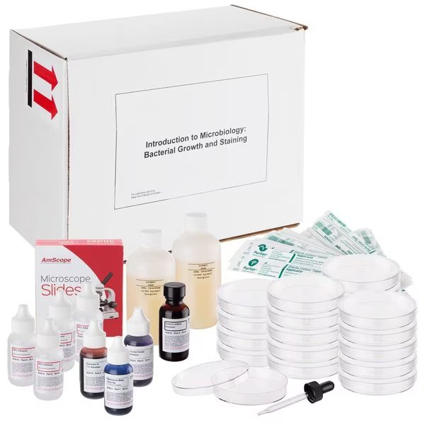 Introduction to Microbiology Bacterial Growth and Staining Kit, Amscope, Mfr#: SK-104